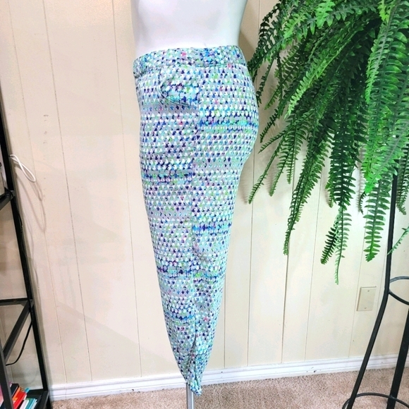 Lightweight Joggers Multicolor Pastel Diamond Print 3D Urban Pants Y2K Sz L - Picture 6 of 13